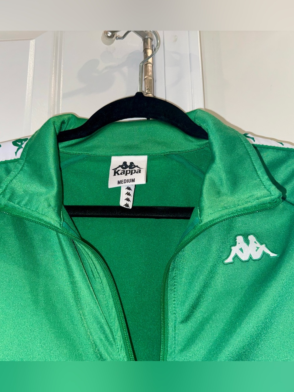 Kappa Men’s Green Jacket with White Logo Medium